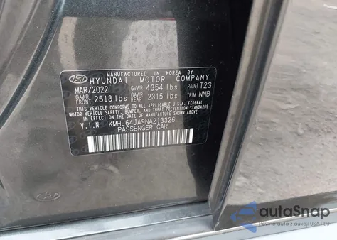 2022 Hyundai Sonata Sel from USA, damaged, VIN KMHL64JA9NA213326